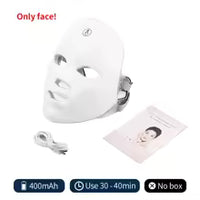Wireless 7 Colors LED Face Beauty Machine Photon Facial Neck Skin Tighten Rejuvenation Facial Neck Mask